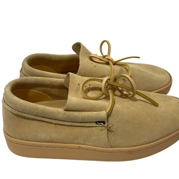 Mens Tan Suede Casual Shoes Size 6.5 Lace-Up Comfortable Durable Sole - Picture 2 of 10